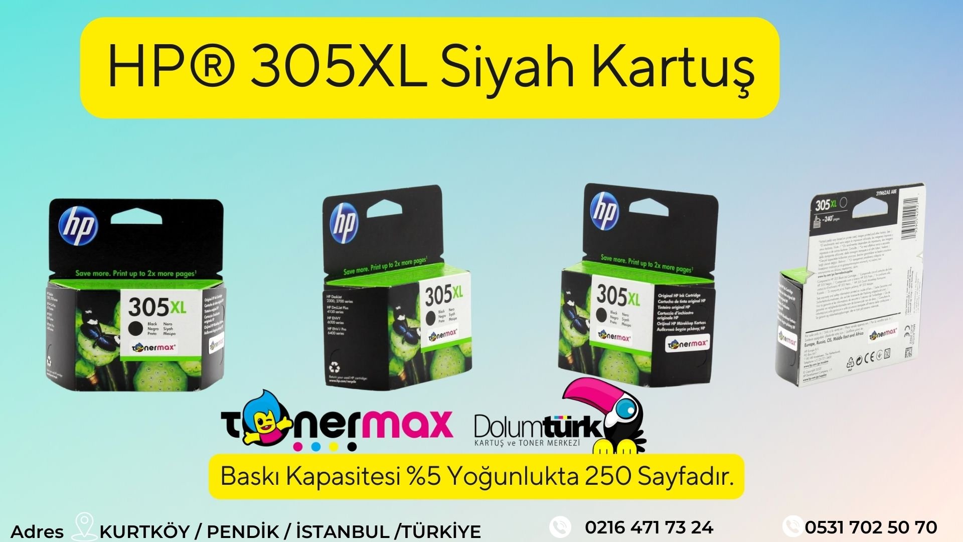 HP 305XL AVANTAJ PAKET ORJİNAL KARTUŞ