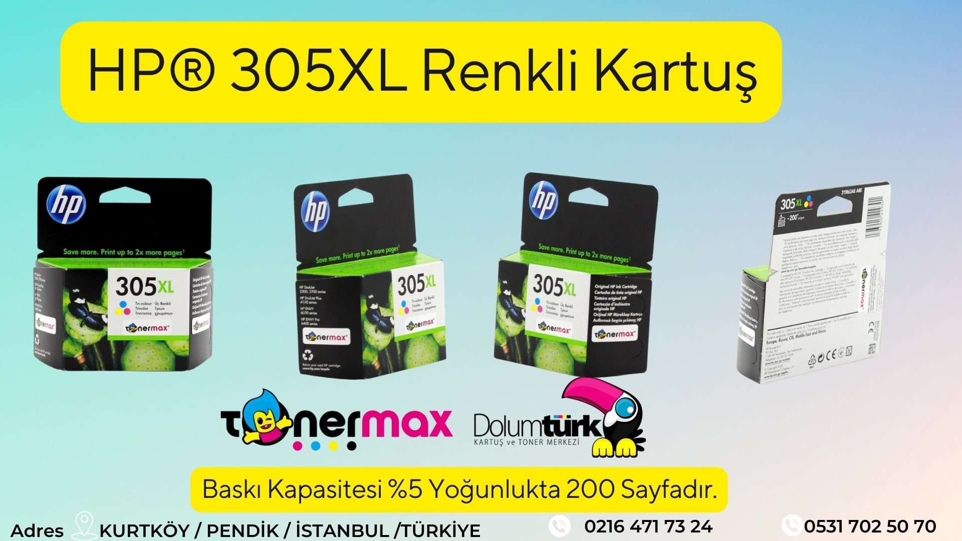 HP 305XL AVANTAJ PAKET ORJİNAL KARTUŞ