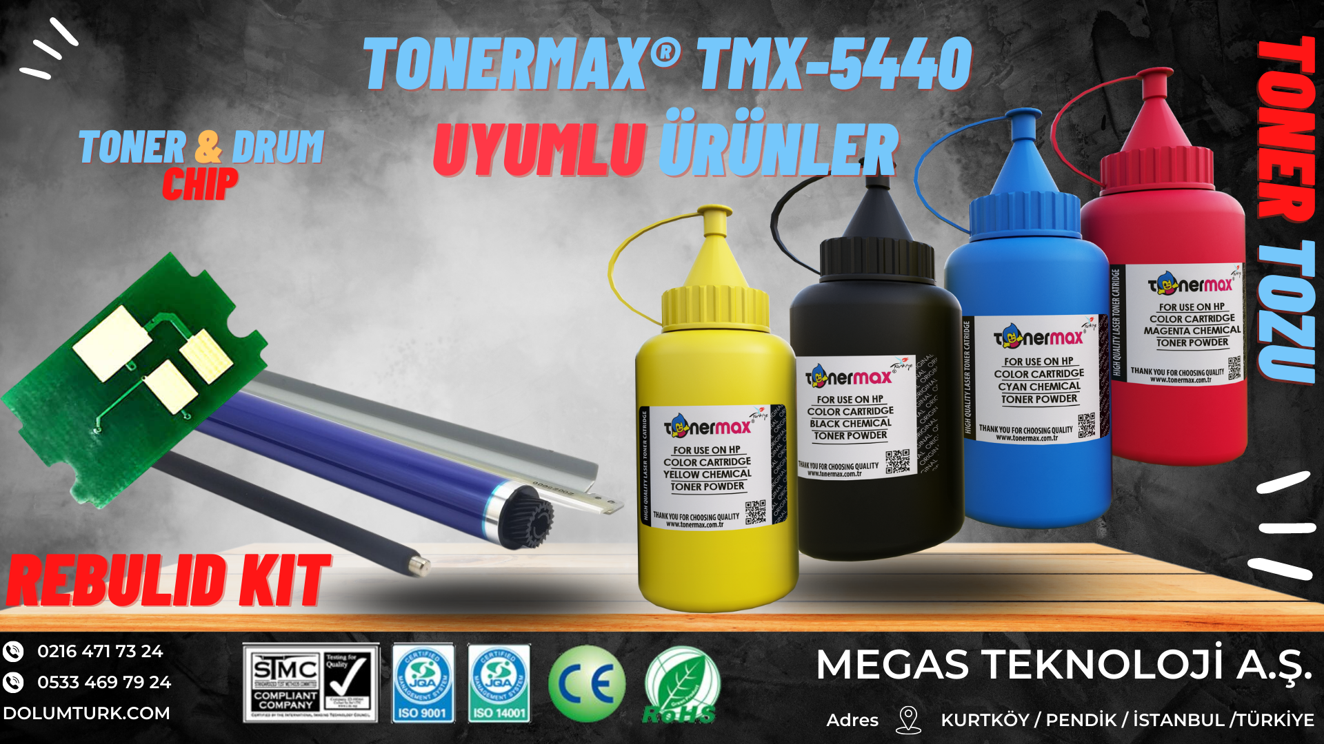 Kyocera TK-5440 Muadil Toner Takım / Kyocera ECOSYS PA2100 / MA2100